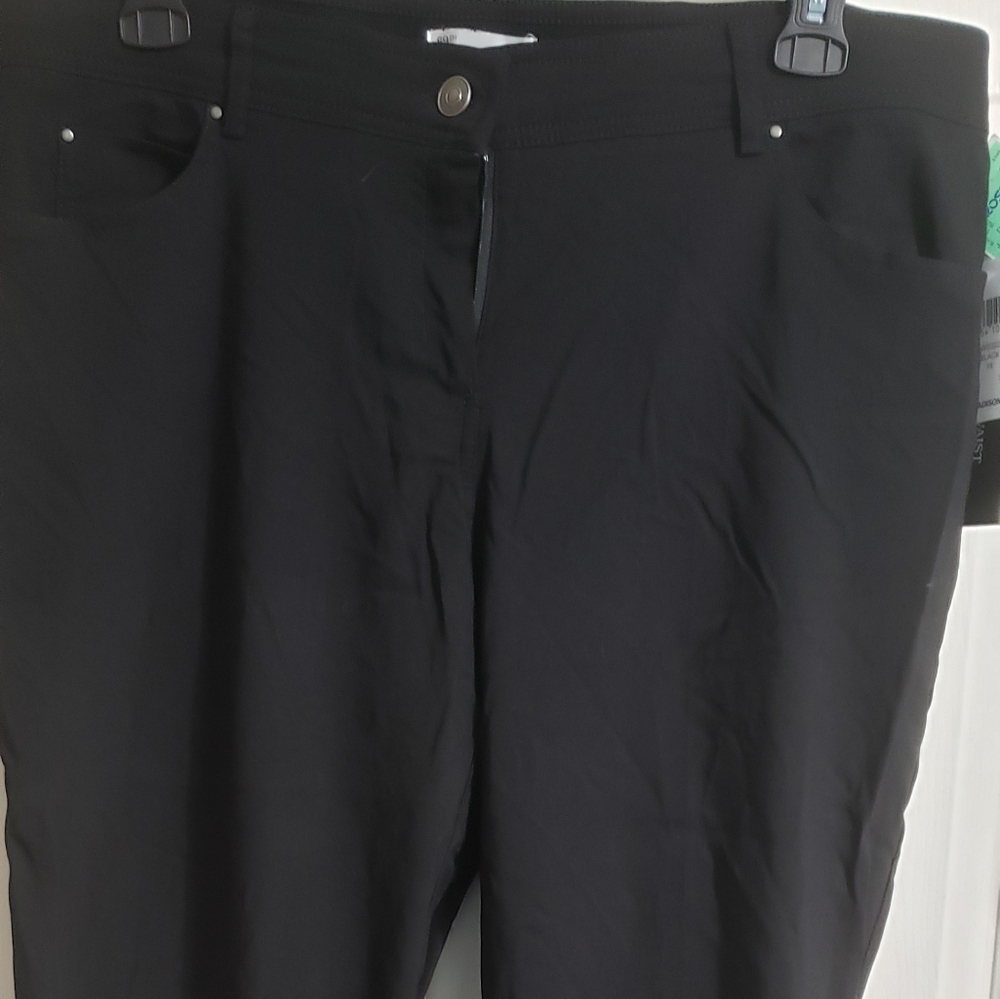 89th AND MADISON, NWT, WOMEN'S PANTS, 16, BLACK, ANKLE LENGTH